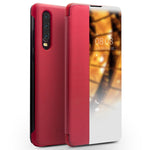 Custodia in vera pelle con finestra laterale per Huawei Mate 50 Pro, Mate 50