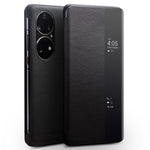 Custodia in vera pelle con finestra laterale per Huawei Mate 50 Pro, Mate 50