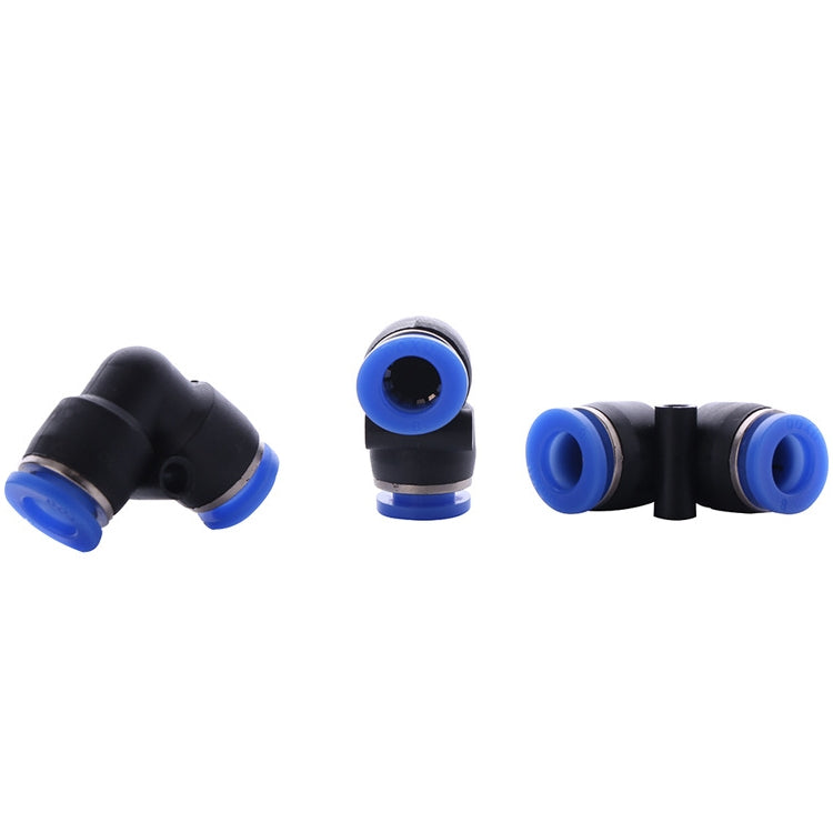 Connettore pneumatico a gomito in plastica PV-4 a PV-16 10 pezzi