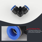 Connettore pneumatico a gomito in plastica PV-4 a PV-16 10 pezzi