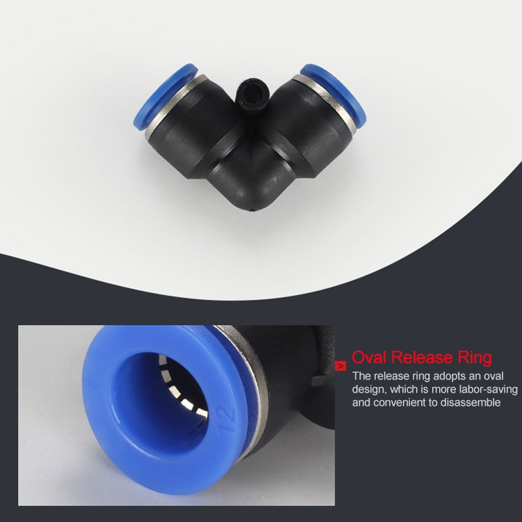 Connettore pneumatico a gomito in plastica PV-4 a PV-16 10 pezzi