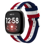 Cinturino nylon a righe per Fitbit Versa 4 e Sense 2