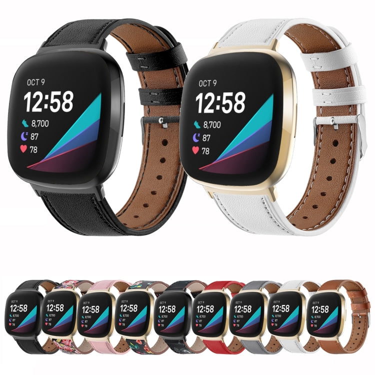 Cinturino in pelle per Fitbit Versa 4 e Sense 2