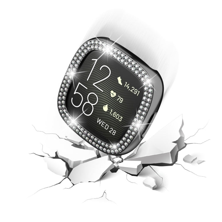 Cassa protettiva PC con diamanti per Fitbit Versa 4