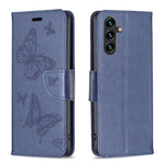 Custodia in pelle con motivo a due farfalle in rilievo, For Samsung Galaxy A14 5G, For Samsung Galaxy S23+ 5G, For Samsung Galaxy S23 Ultra 5G, For Samsung Galaxy S23 5