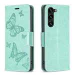Custodia in pelle con motivo a due farfalle in rilievo, For Samsung Galaxy A14 5G, For Samsung Galaxy S23+ 5G, For Samsung Galaxy S23 Ultra 5G, For Samsung Galaxy S23 5