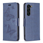 Custodia in pelle con motivo a due farfalle in rilievo, For Samsung Galaxy A14 5G, For Samsung Galaxy S23+ 5G, For Samsung Galaxy S23 Ultra 5G, For Samsung Galaxy S23 5