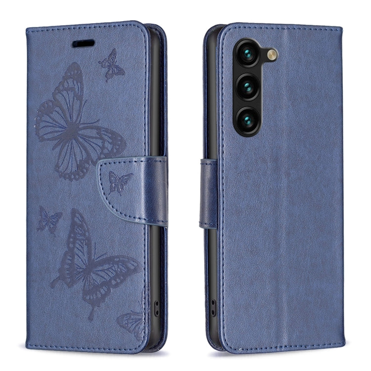 Custodia in pelle con motivo a due farfalle in rilievo, For Samsung Galaxy A14 5G, For Samsung Galaxy S23+ 5G, For Samsung Galaxy S23 Ultra 5G, For Samsung Galaxy S23 5