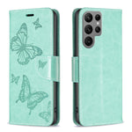 Custodia in pelle con motivo a due farfalle in rilievo, For Samsung Galaxy A14 5G, For Samsung Galaxy S23+ 5G, For Samsung Galaxy S23 Ultra 5G, For Samsung Galaxy S23 5