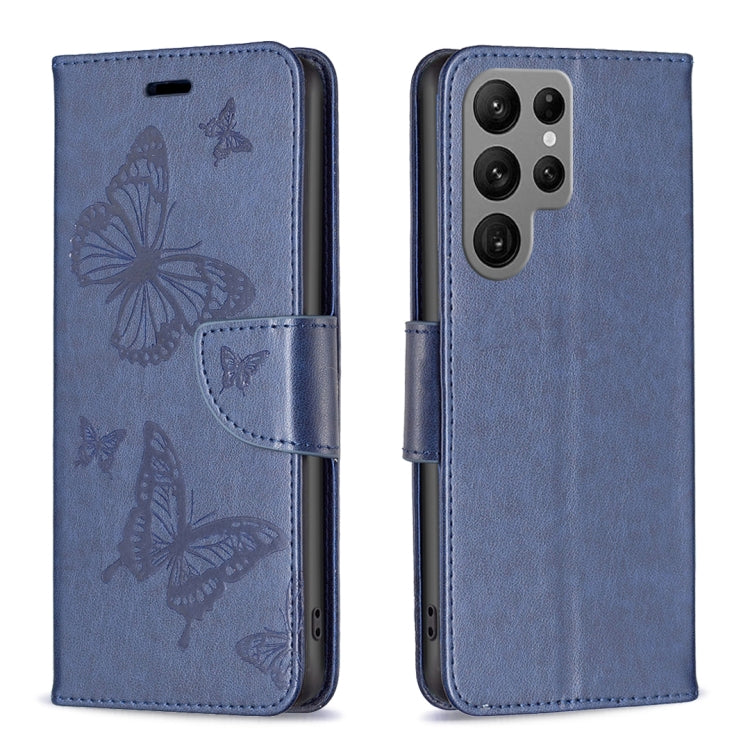 Custodia in pelle con motivo a due farfalle in rilievo, For Samsung Galaxy A14 5G, For Samsung Galaxy S23+ 5G, For Samsung Galaxy S23 Ultra 5G, For Samsung Galaxy S23 5