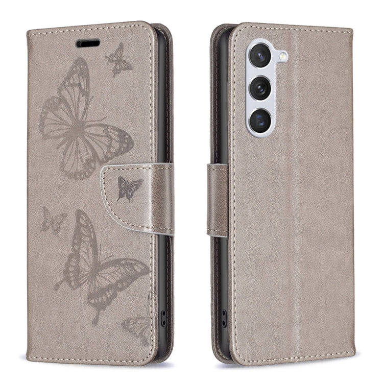 Custodia in pelle con motivo a due farfalle in rilievo, For Samsung Galaxy A14 5G, For Samsung Galaxy S23+ 5G, For Samsung Galaxy S23 Ultra 5G, For Samsung Galaxy S23 5