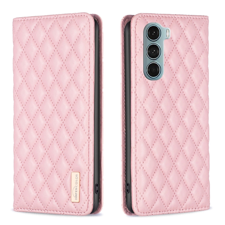 Custodia a conchiglia magnetica Diamond Lattice per Motorola Moto G200 5G e