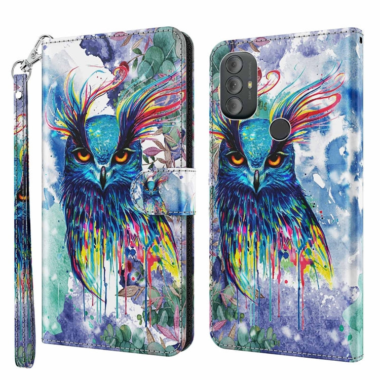 Modello di pittura 3D Custodia per telefono in TPU + PU, For Motorola Moto G Power 2022, For Motorola Moto G Stylus 5G 2022