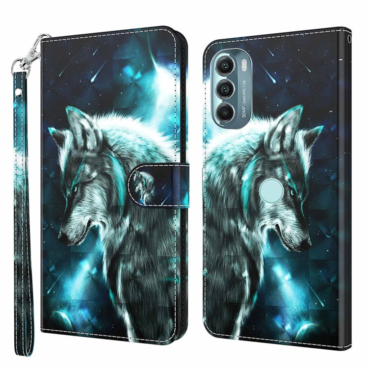 Modello di pittura 3D Custodia per telefono in TPU + PU, For Motorola Moto G Power 2022, For Motorola Moto G Stylus 5G 2022