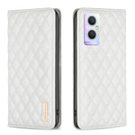 Custodia a conchiglia magnetica in pelle Diamond Lattice per OPPO A94 5G e altri