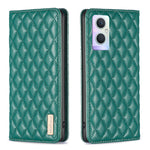 Custodia a conchiglia magnetica in pelle Diamond Lattice per OPPO A94 5G e altri