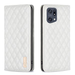 Custodia a conchiglia magnetica in pelle Diamond Lattice per OPPO A94 5G e altri
