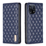 Custodia a conchiglia magnetica in pelle Diamond Lattice per OPPO A94 5G e altri