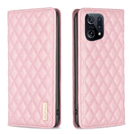 Custodia a conchiglia magnetica in pelle Diamond Lattice per OPPO A94 5G e altri