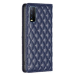 Custodia a conchiglia in pelle magnetica Diamond Lattice per vivo Y20, Y21s /