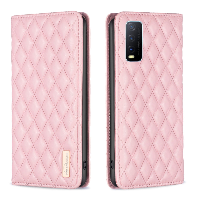 Custodia a conchiglia in pelle magnetica Diamond Lattice per vivo Y20, Y21s /