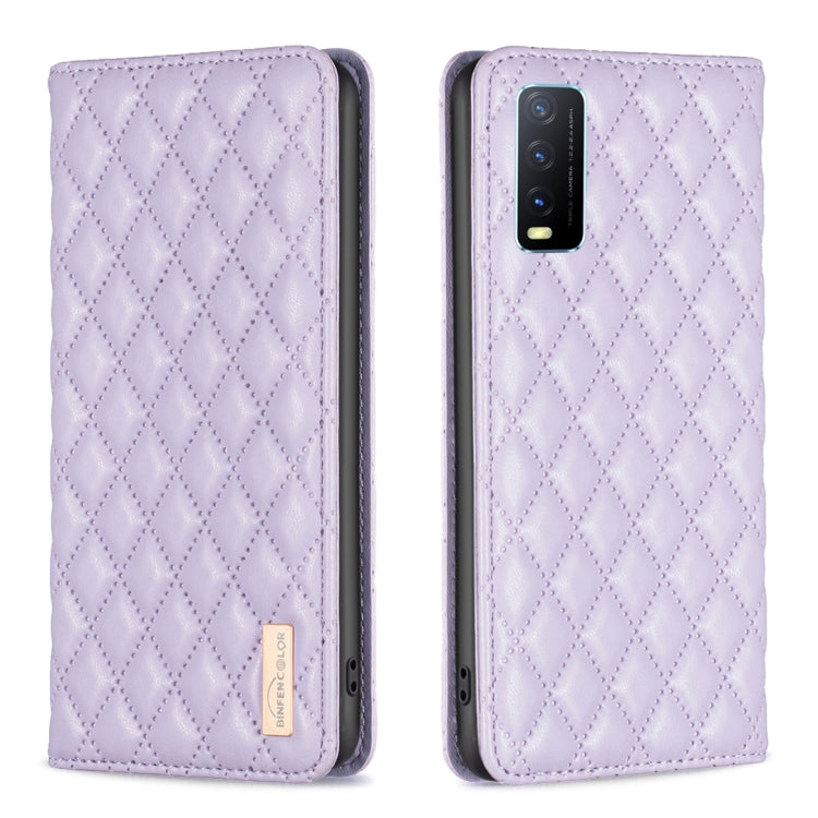 Custodia a conchiglia in pelle magnetica Diamond Lattice per vivo Y20, Y21s /
