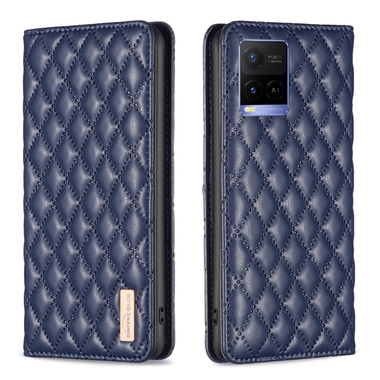 Custodia a conchiglia in pelle magnetica Diamond Lattice per vivo Y20, Y21s /