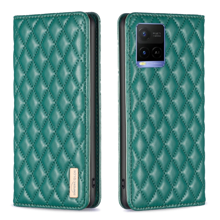 Custodia a conchiglia in pelle magnetica Diamond Lattice per vivo Y20, Y21s /