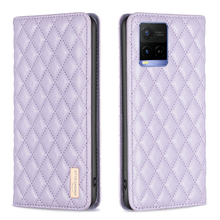 Custodia a conchiglia in pelle magnetica Diamond Lattice per vivo Y20, Y21s /