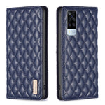 Custodia a conchiglia in pelle magnetica Diamond Lattice per vivo Y20, Y21s /
