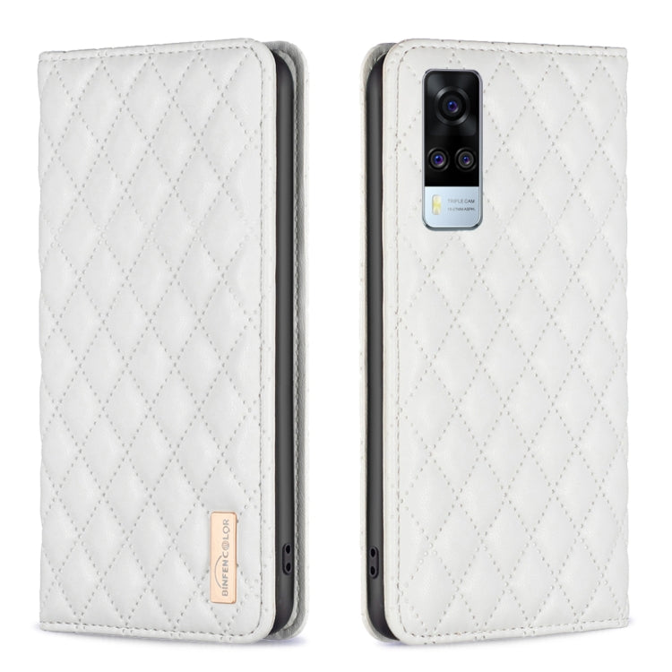 Custodia a conchiglia in pelle magnetica Diamond Lattice per vivo Y20, Y21s /