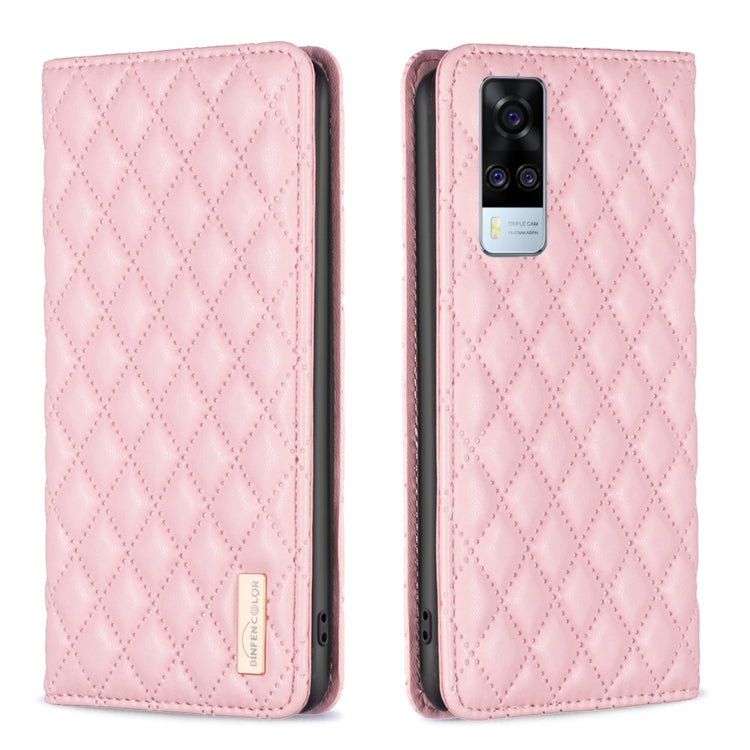 Custodia a conchiglia in pelle magnetica Diamond Lattice per vivo Y20, Y21s /