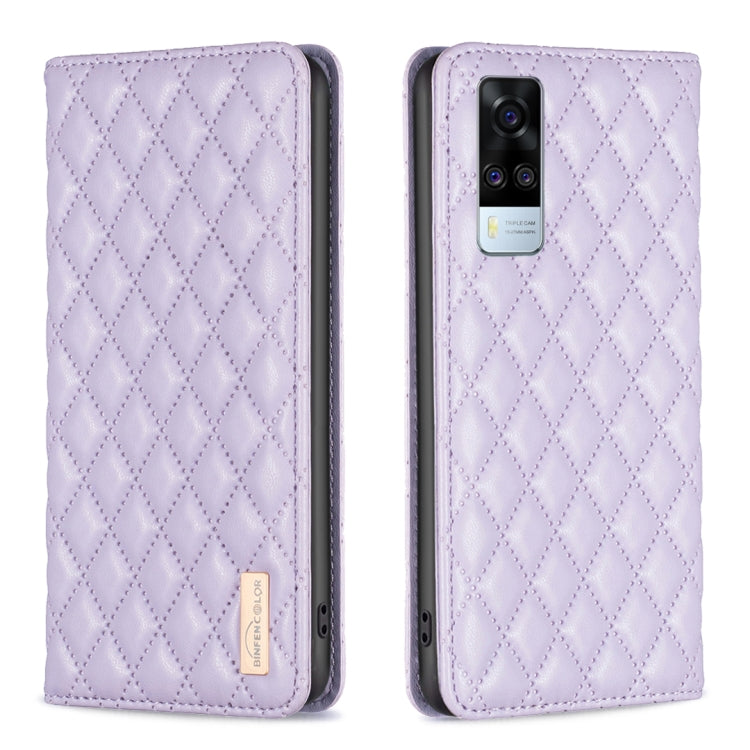 Custodia a conchiglia in pelle magnetica Diamond Lattice per vivo Y20, Y21s /