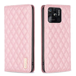 Custodia per telefono a conchiglia in pelle magnetica Diamond Lattice, For Xiaomi Redmi 10 2022 / Note 11 4G, For Xiaomi Redmi 10C, For Xiaomi Redmi A1 / A1+, For Xiaomi Redmi Note 9 / 10X 4G