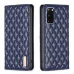 Custodia per telefono a conchiglia in pelle magnetica Diamond Lattice, For Samsung Galaxy S20 FE, For Samsung Galaxy S20, For Samsung Galaxy S21+ 5G, For Samsung Galaxy S21 Ultra 5G