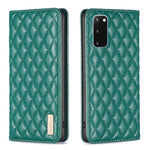 Custodia per telefono a conchiglia in pelle magnetica Diamond Lattice, For Samsung Galaxy S20 FE, For Samsung Galaxy S20, For Samsung Galaxy S21+ 5G, For Samsung Galaxy S21 Ultra 5G