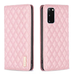 Custodia per telefono a conchiglia in pelle magnetica Diamond Lattice, For Samsung Galaxy S20 FE, For Samsung Galaxy S20, For Samsung Galaxy S21+ 5G, For Samsung Galaxy S21 Ultra 5G