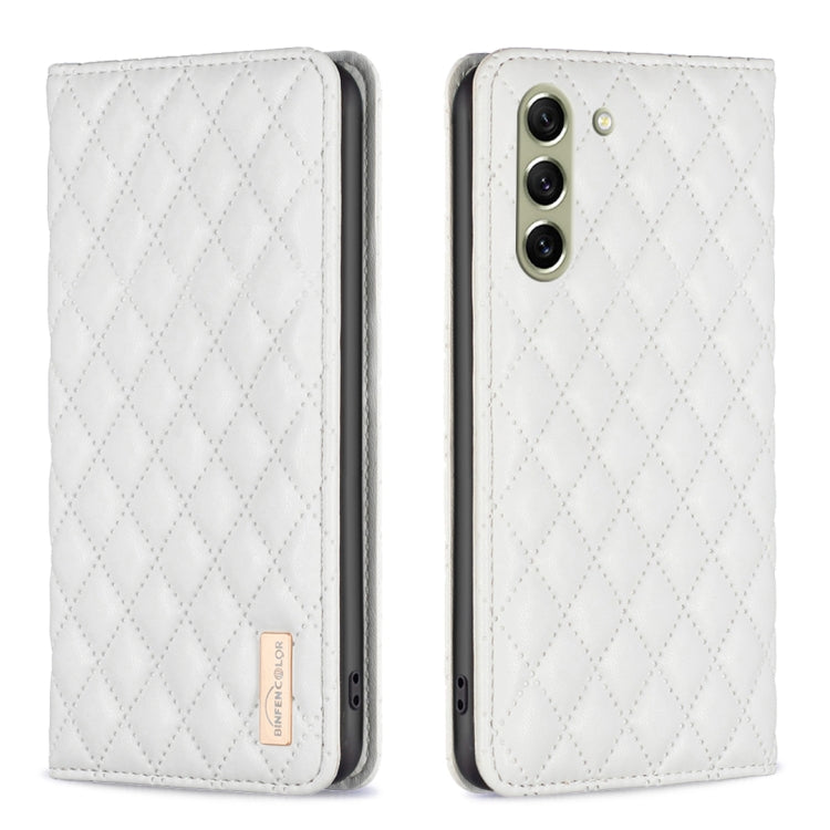 Custodia per telefono a conchiglia in pelle magnetica Diamond Lattice, For Samsung Galaxy S21 FE 5G, For Samsung Galaxy S21 5G, For Samsung Galaxy S22+ 5G, For Samsung Galaxy S22 Ultra 5G