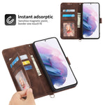 Custodia per telefono in pelle con portafoglio in rilievo con fiori al tatto, For Samsung Galaxy S21+ 5G, For Samsung Galaxy S21 5G, For Samsung Galaxy S22 Ultra 5G, For Samsung Galaxy S22+ 5G