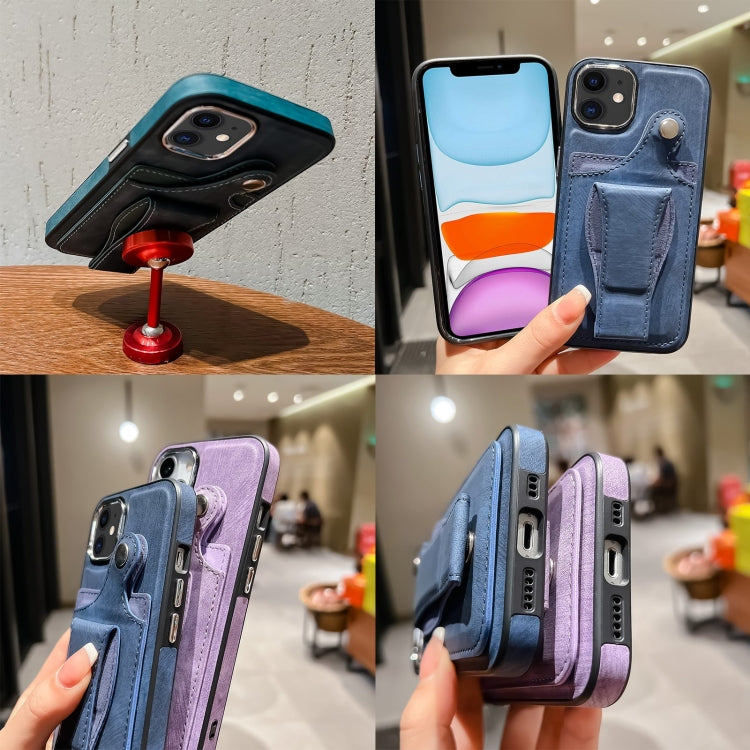 Custodia portafoglio in pelle con porta carte per iPhone 11