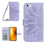 Custodia portafoglio in pelle con motivo a fiori per iPhone 6s Pl