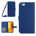 Custodia portafoglio in pelle con motivo a fiori per iPhone 6s Pl