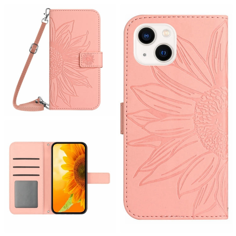 Custodia portafoglio in pelle con motivo fiori per iPhone 14 Plus