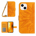 Custodia portafoglio in pelle con motivo fiori per iPhone 14 Plus