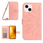 Custodia portafoglio in pelle con motivo fiori per iPhone 14 Plus