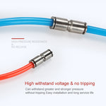 Raccordo pneumatico dritto in rame nichelato PU-4 a PU-16