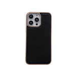 Custodia in pelle con trama incrociata per iPhone 14 Pro Max