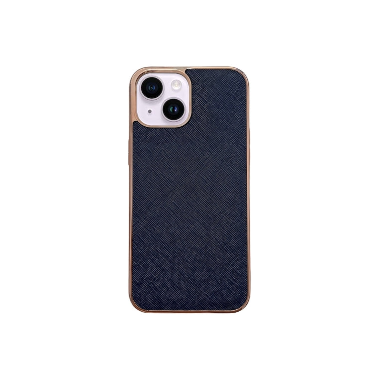 Custodia in pelle con trama incrociata per iPhone 14 Pro Max