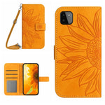 Skin Feel Custodia per cellulare in pelle con motivo a fiori di sole, For Samsung Galaxy A22 5G, For Samsung Galaxy A23