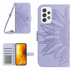Skin Feel Custodia per cellulare in pelle con motivo a fiori di sole, For Samsung Galaxy A22 5G, For Samsung Galaxy A23